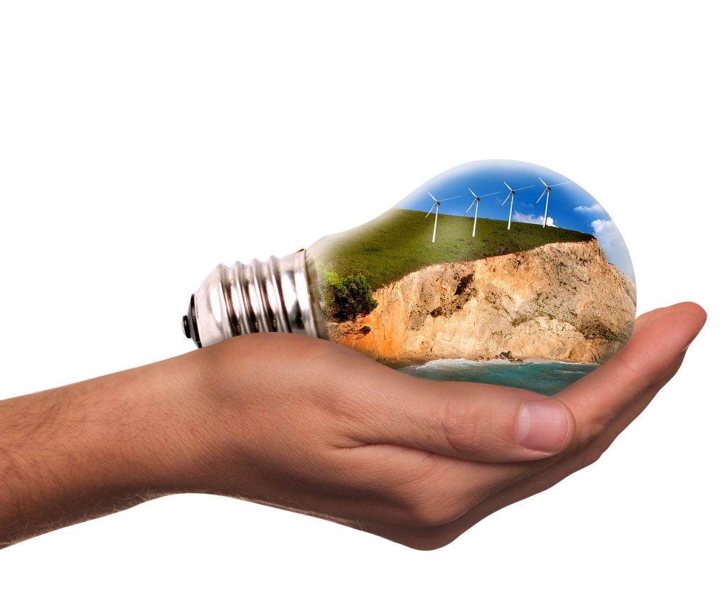 An earth lightbulb
